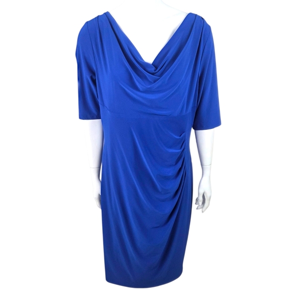 Lauren Ralph Lauren Dresses & Skirts - Ralph Lauren Stretch Sheath Dress NEW Career Cocktail Party Womens 18 Blue